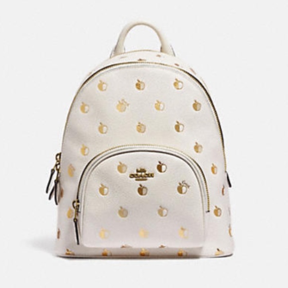 Coach Handbags - Coach Carrie Backpack 23 With Apple Print